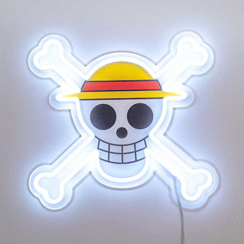 Straw Hat Jolly Roger LED Neon Sign (One Piece)