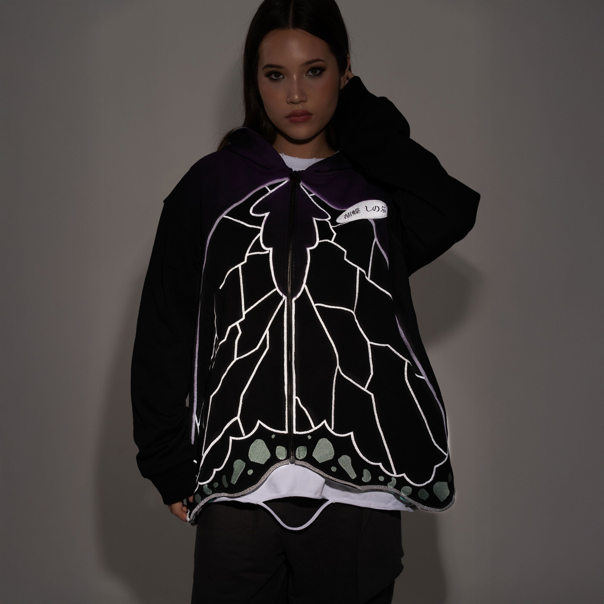 Shinobu Dark Hoodie (Demon Slayer)