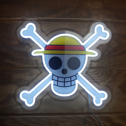 Straw Hat Jolly Roger LED Neon Sign OTAKU
