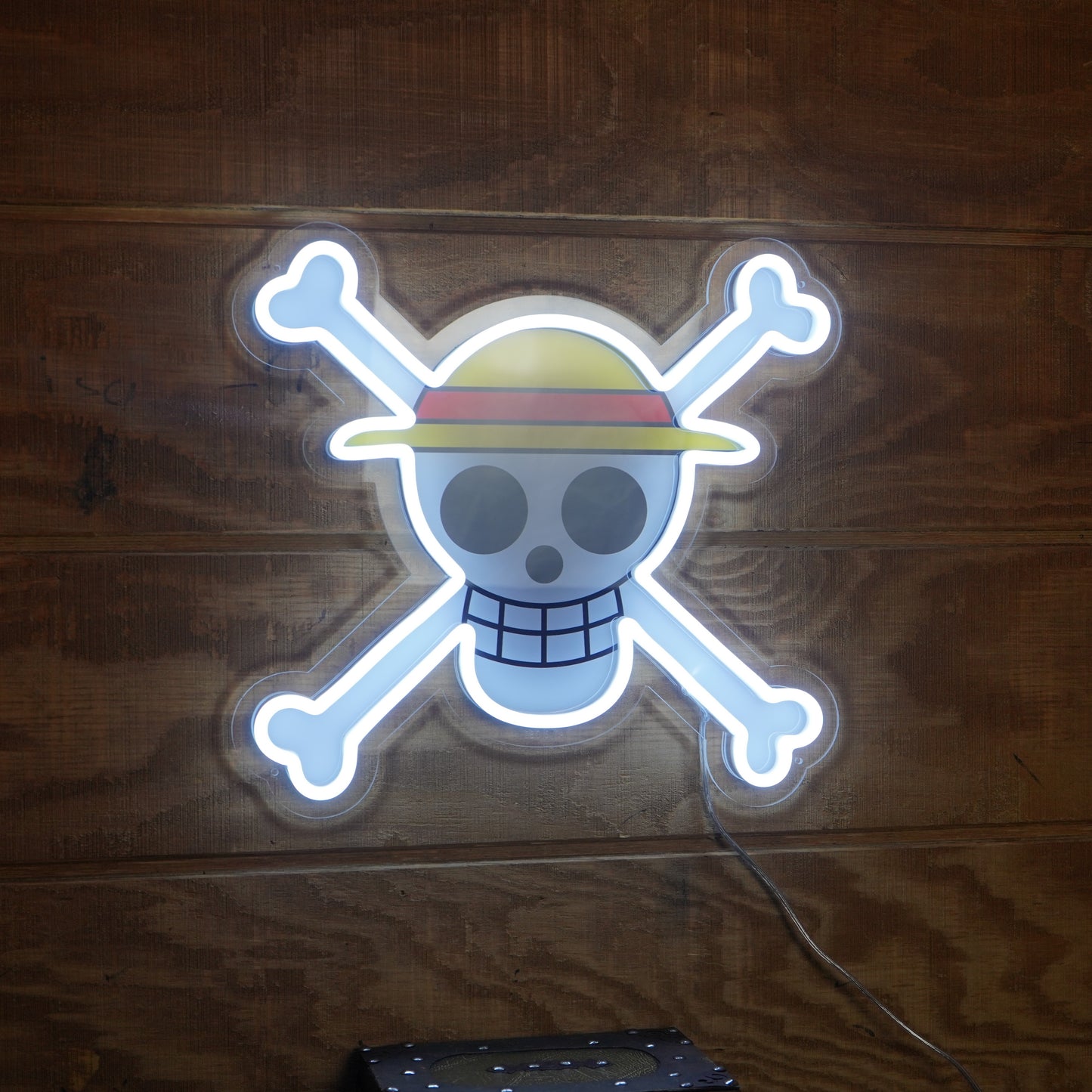 Straw Hat Jolly Roger LED Neon Sign