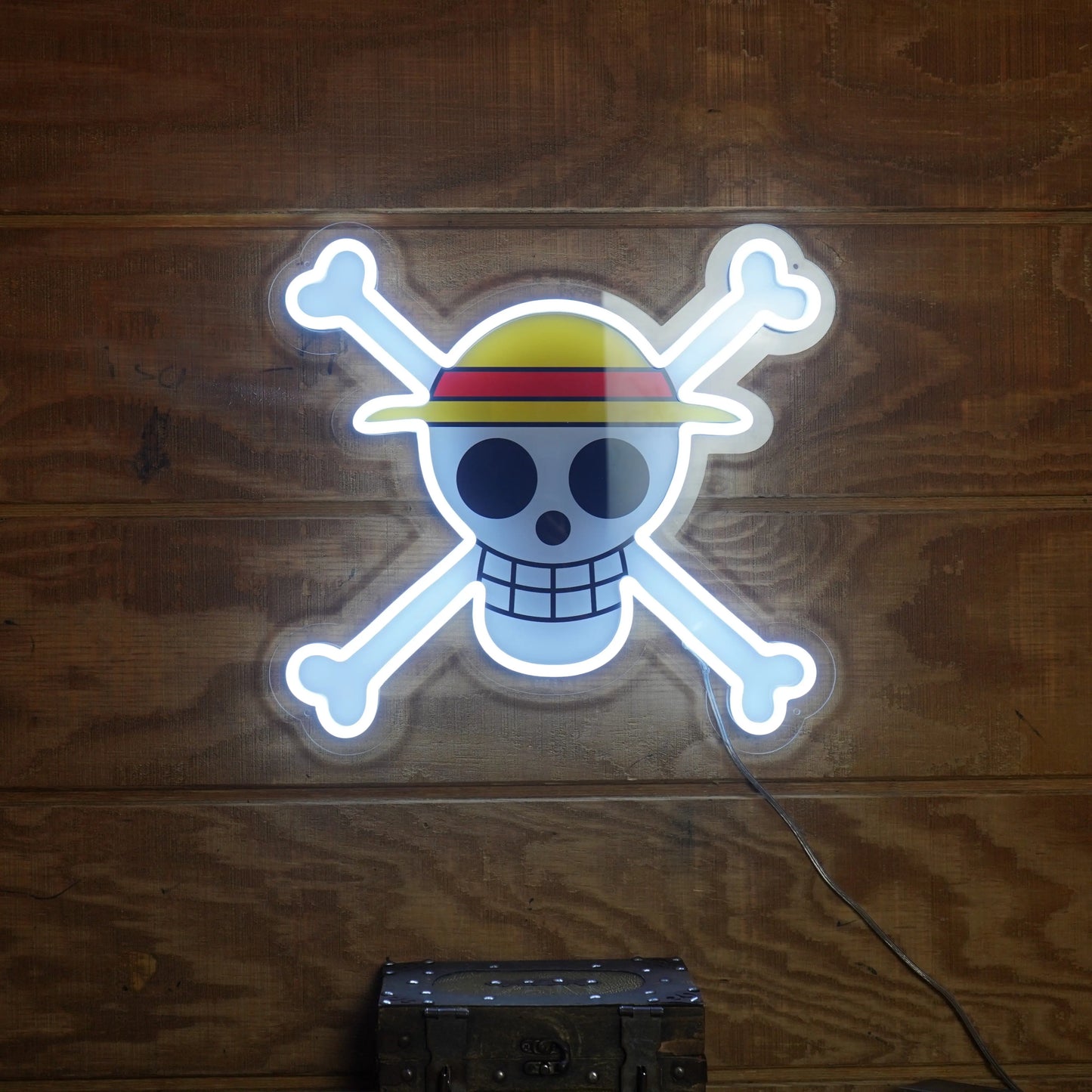 Straw Hat Jolly Roger LED Neon Sign