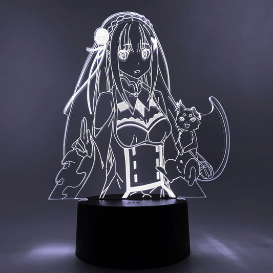 Emilia & Puck Otaku Lamp OTAKU