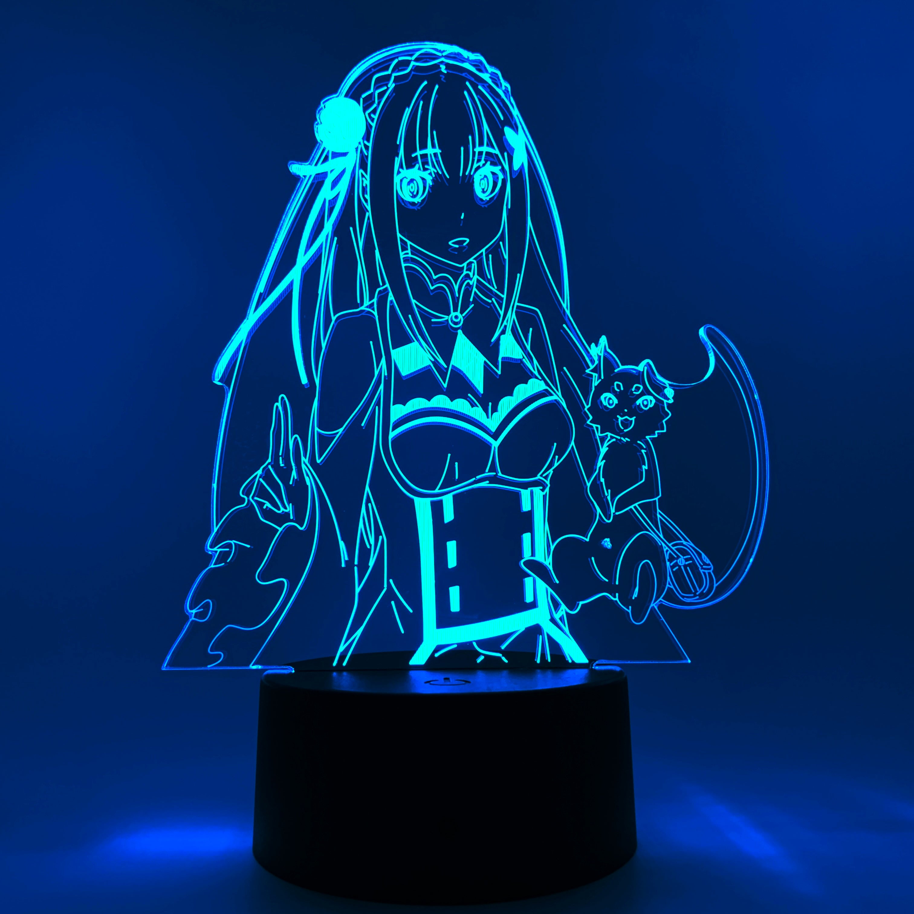 Emilia & Puck Otaku Lamp (Re:Zero)