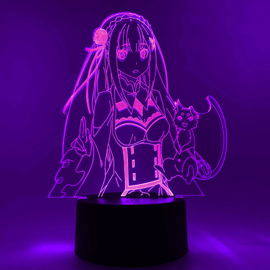 Emilia & Puck Otaku Lamp OTAKU