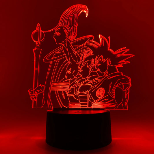 Goku, Vegeta, Beerus & Whis Otaku Lamp OTAKU
