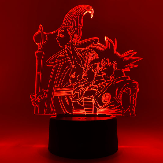 Goku, Vegeta, Beerus & Whis Otaku Lamp