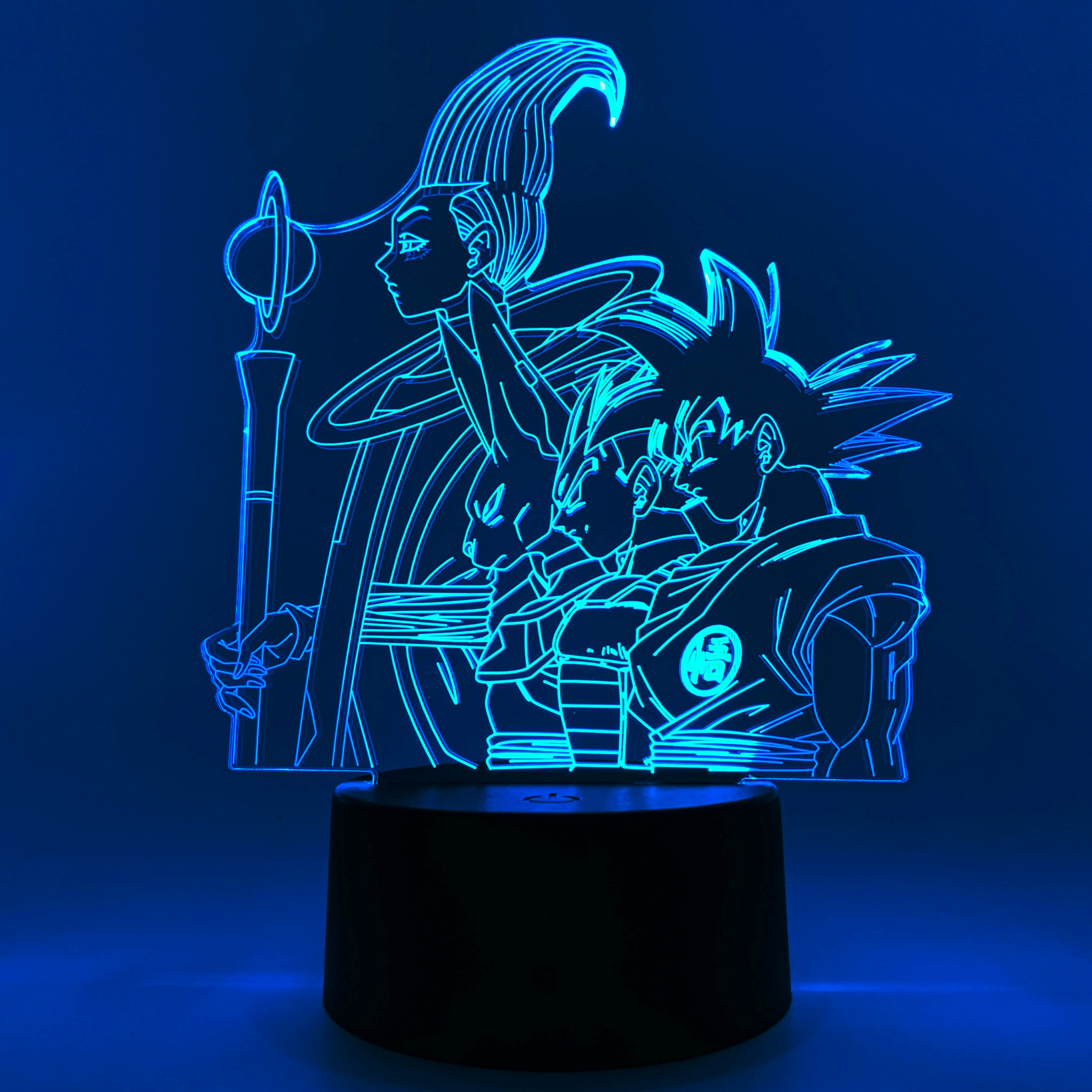 Goku, Vegeta, Beerus & Whis Otaku Lamp (Dragon Ball Super)