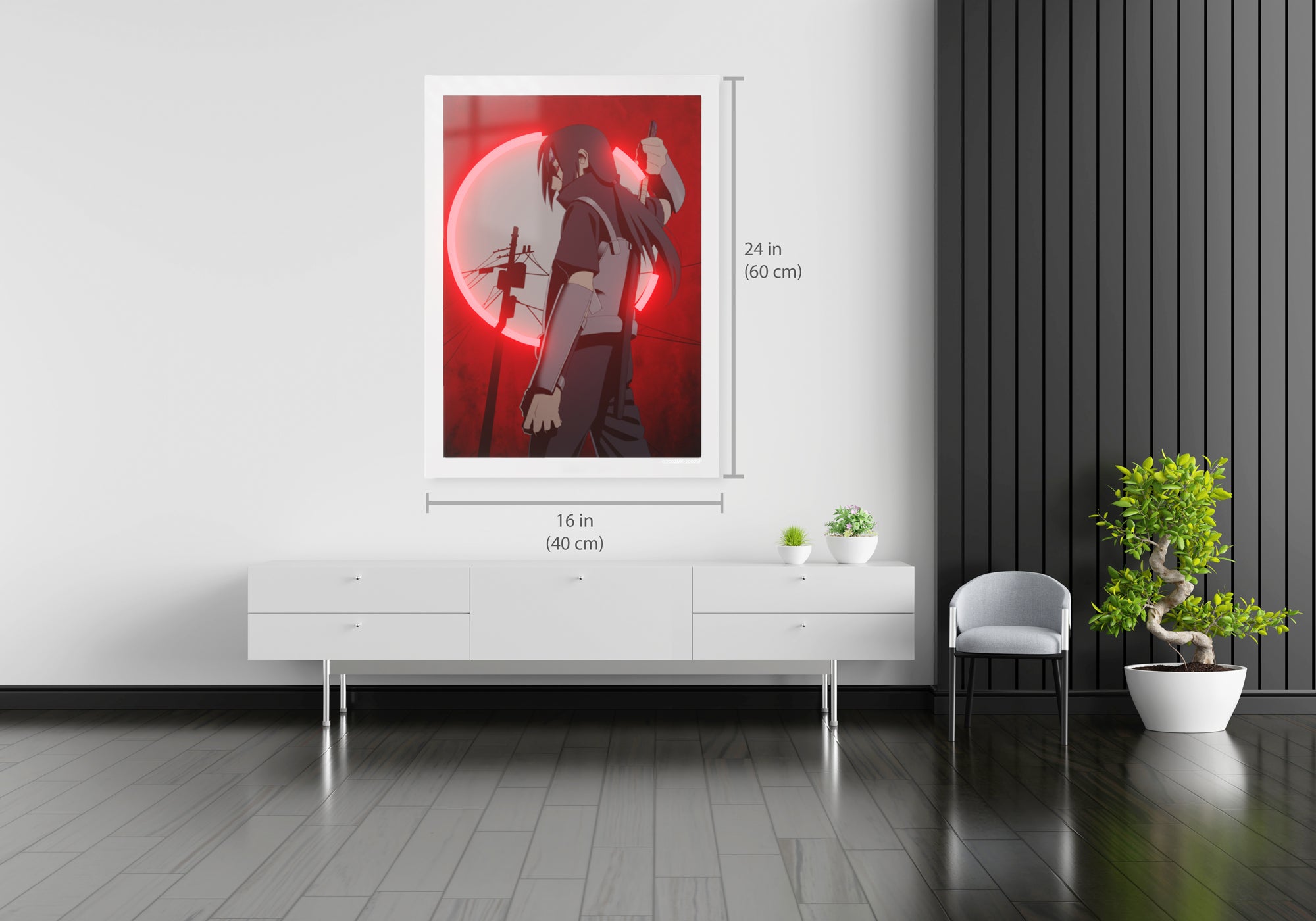 Itachi Moonlight LED Neon Poster (Naruto Shippuden)