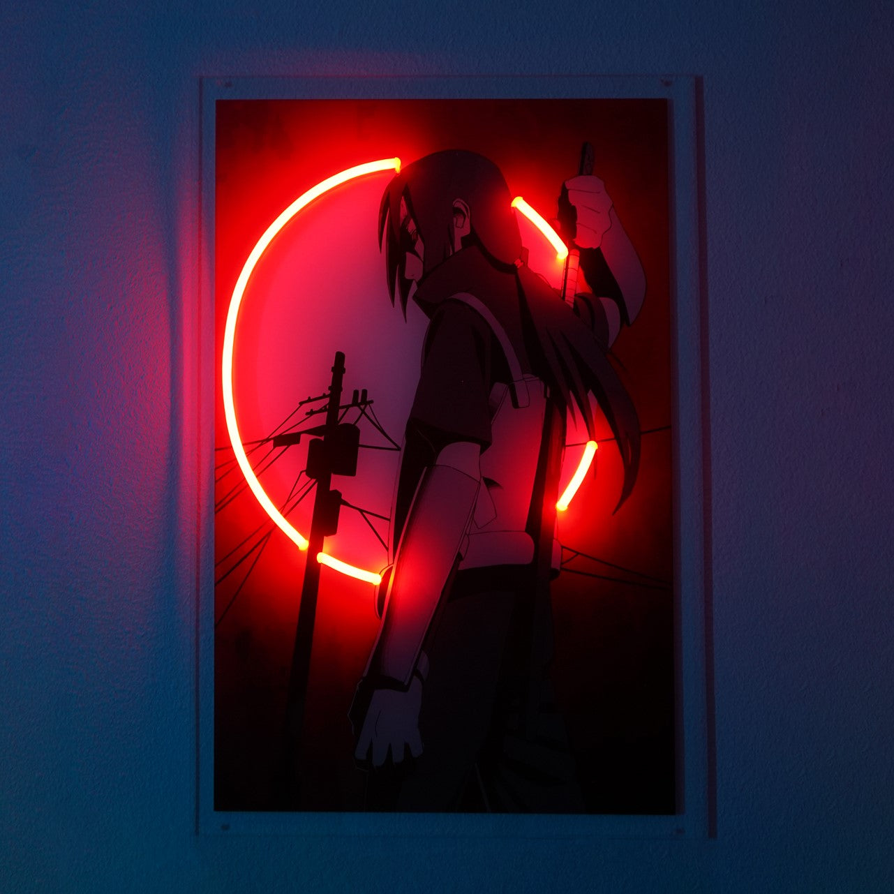 Itachi Moonlight LED Neon Poster (Naruto Shippuden)