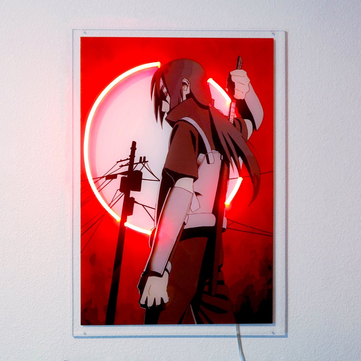 Itachi Moonlight LED Neon Poster (Naruto Shippuden)