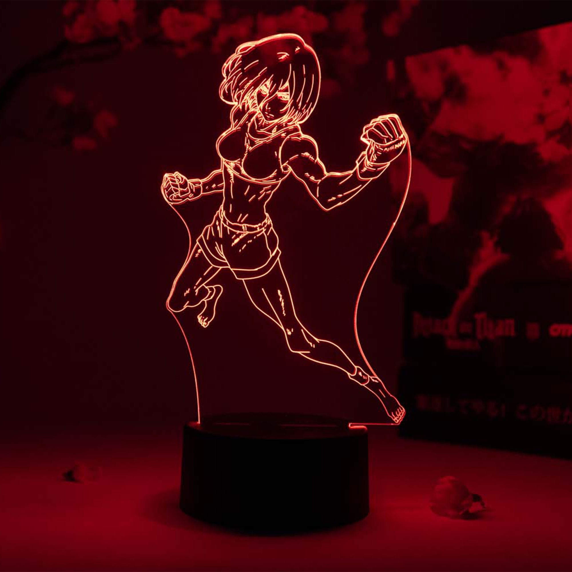 Mikasa Ackermann Fighting Otaku Lamp (Attack on Titan)