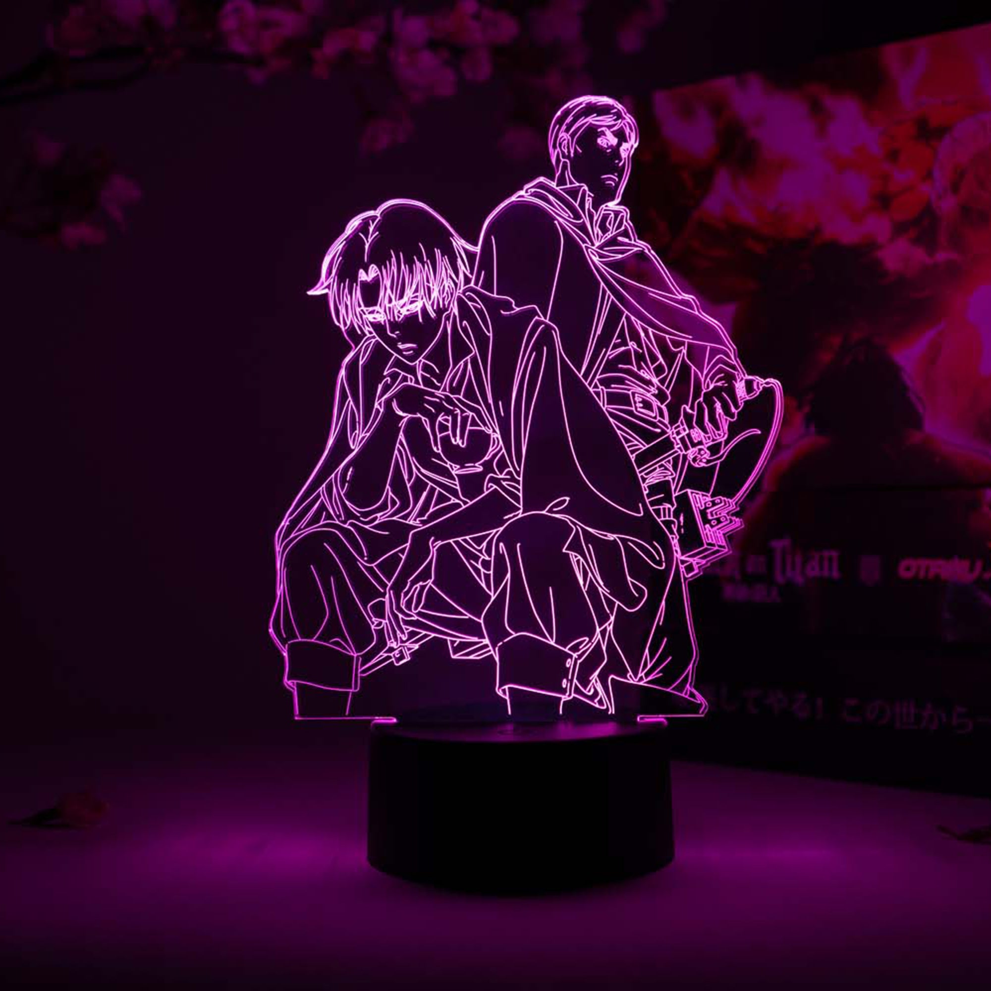 Levi & Erwin Smith Otaku Lamp (Attack on Titan)