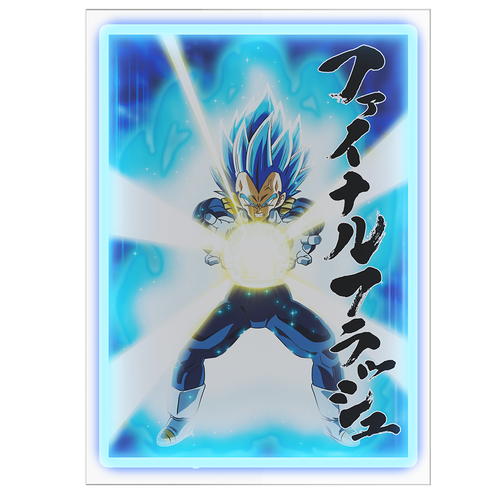 Vegeta Beyond Blue LED Neon Poster (Dragon Ball Super)