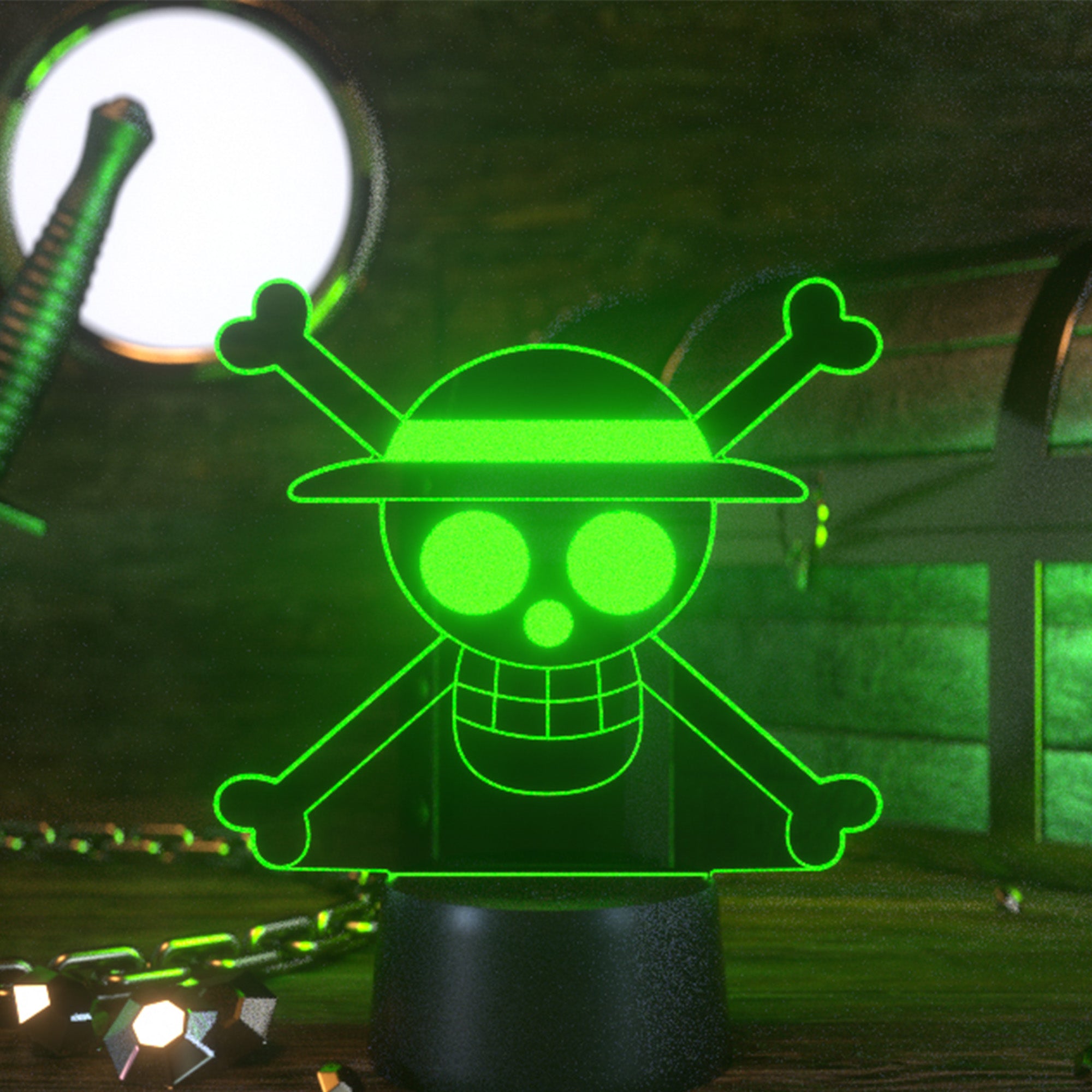 Jolly Roger Otaku Lamp (One Piece)