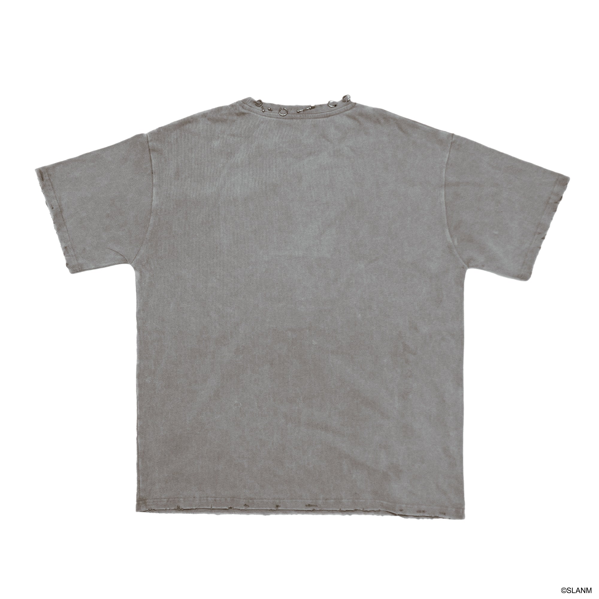 Pierced Light Grey Igris Acid Wash T-shirt (Solo Leveling)